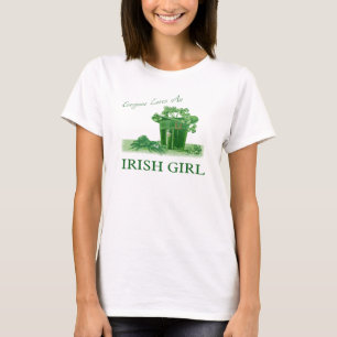 Camiseta del Día del CHICA St Patricks de IRLANDA