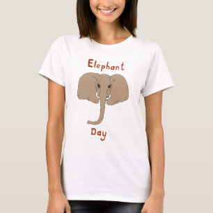 Camiseta del día del elefante lindo