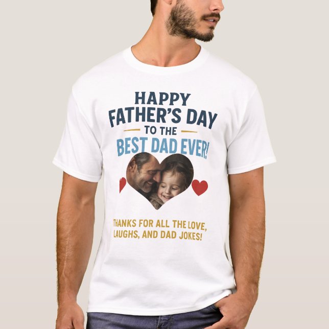 Camiseta del Día del Padre de la foto personalizad (Anverso)