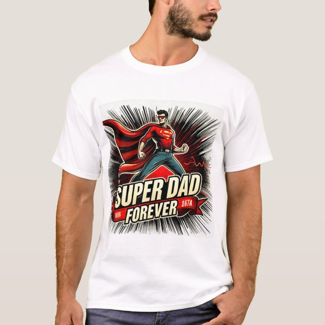 Camiseta del Día del Padre de Super Padre para sie (Anverso)