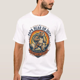 Camiseta del Día del Padre Papá Oso de Servicio Di