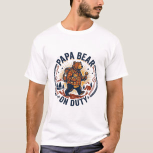 Camiseta del Día del Padre Papá Oso de Servicio Di