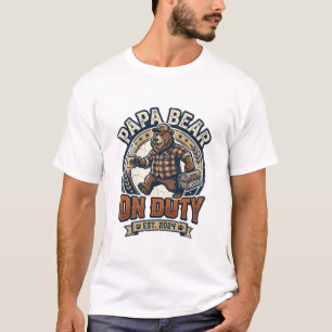 Camiseta del Día del Padre Papá Oso de Servicio Di