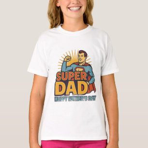 Camiseta del Día del Padre "Super Papá" - mejor pa