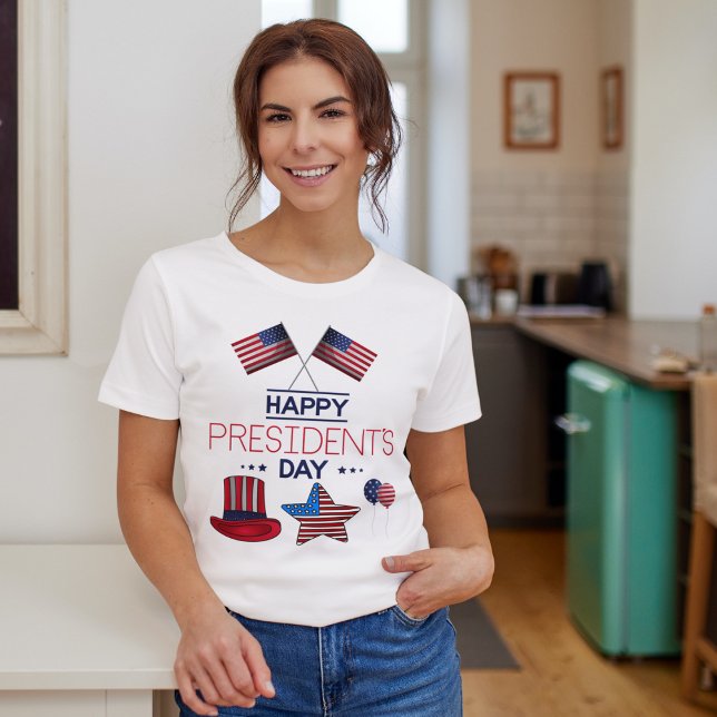 Camiseta del Día del Presidente feliz (Subido por el creador)