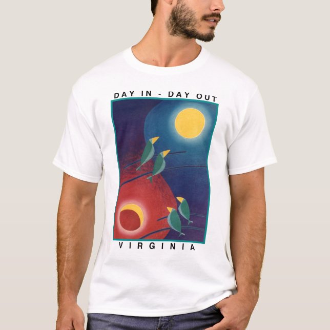 Camiseta Del día día hacia fuera Virginia adentro - (Anverso)