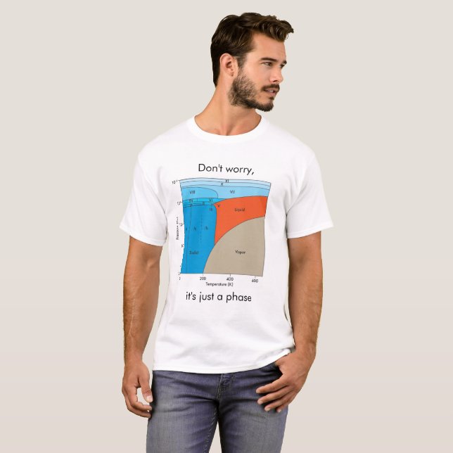 Camiseta del diagrama de fase del agua (Anverso completo)