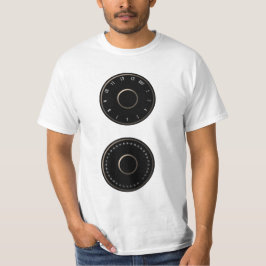 Camiseta del dial de la televisión VHF/UHF del