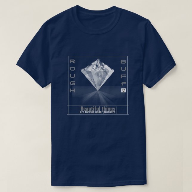 Camiseta del diamante de los hombres ásperos y de (Diseño del anverso)
