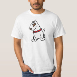 Camiseta del dibujo animado de bull terrier del
