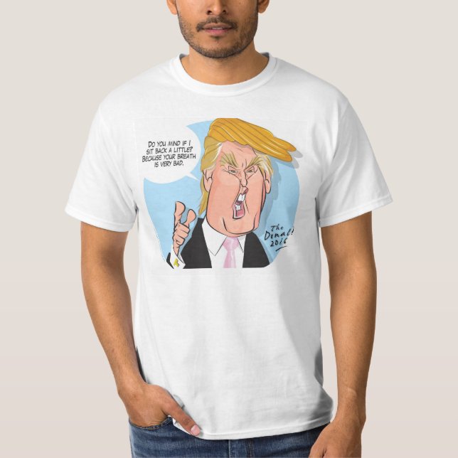 Camiseta del dibujo animado de Donald Trump con (Anverso)