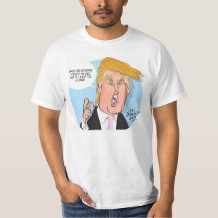 Camiseta del dibujo animado de Donald Trump con la
