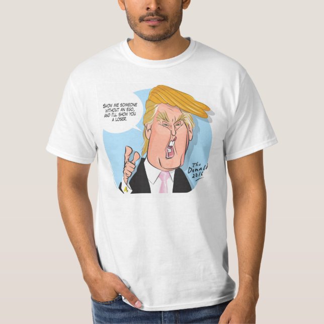 Camiseta del dibujo animado de Donald Trump con la (Anverso)
