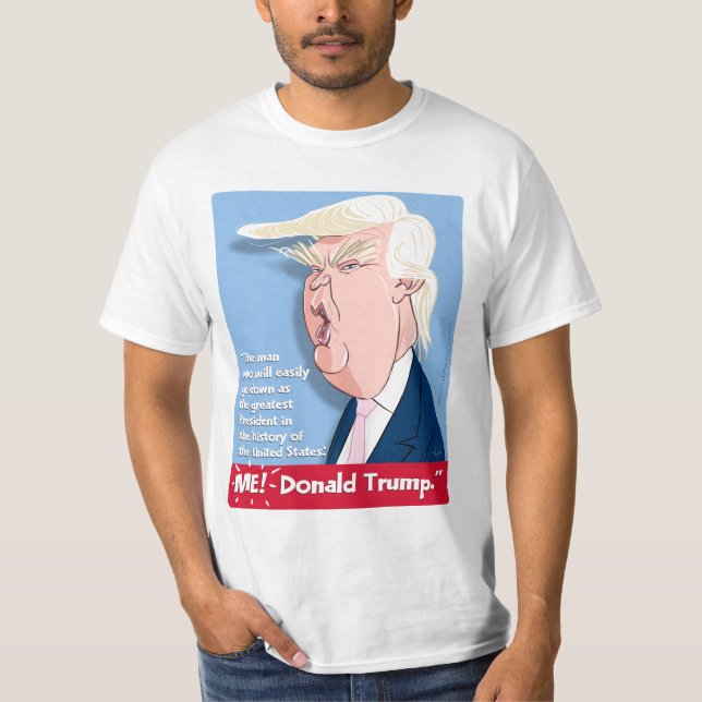 Camiseta del dibujo animado de Donald Trump: El (Anverso)