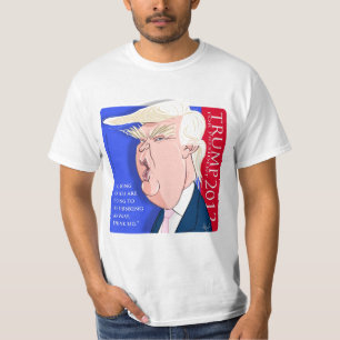 Camiseta del dibujo animado de Donald Trump: El