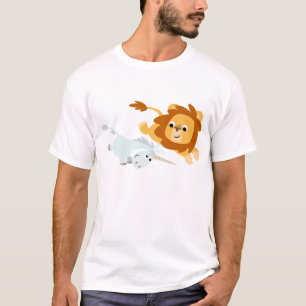 Camiseta del dibujo animado de los niños lindos