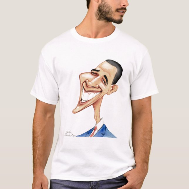 Camiseta del dibujo animado de Obama (Anverso)