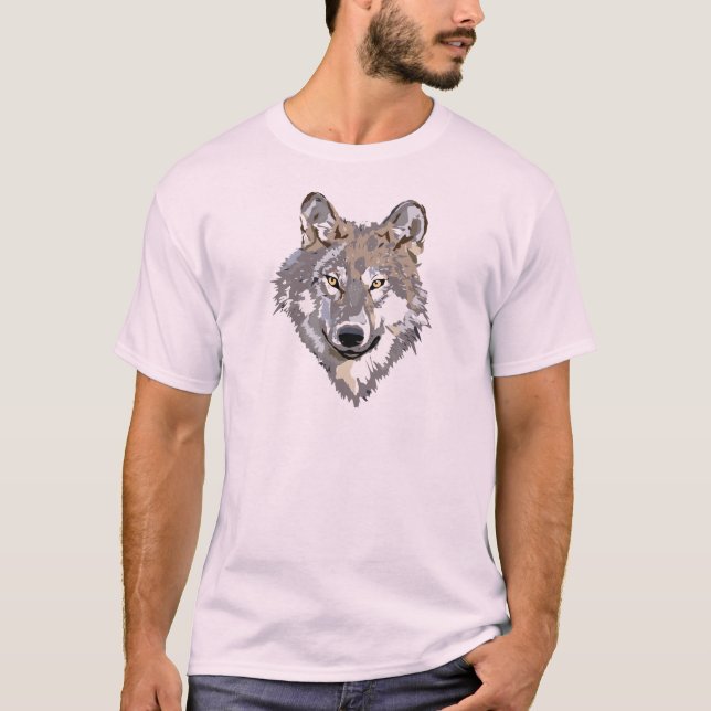 Camiseta del dibujo del lobo (Anverso)