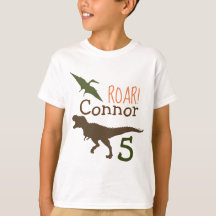 Camiseta del dinosaurio, camiseta del cumpleaños