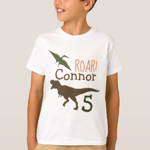 Camiseta del dinosaurio, camiseta del cumpleaños
