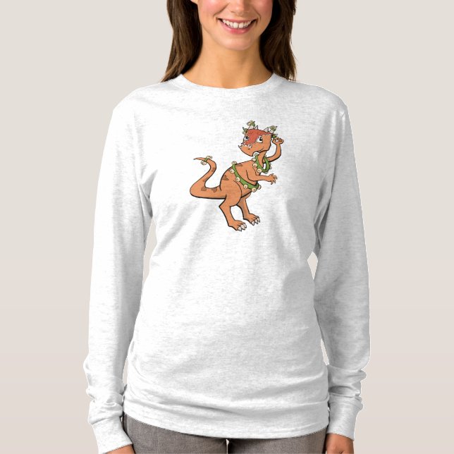 Camiseta del dinosaurio de Belces de trineo (Anverso)