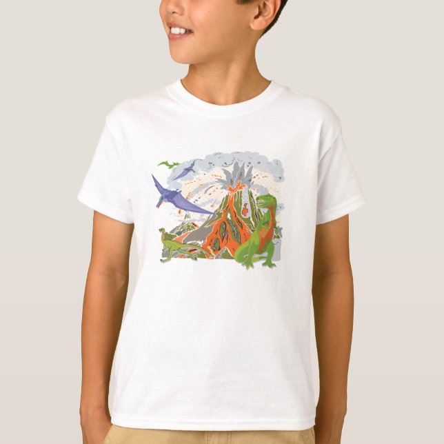 Camiseta del dinosaurio de los muchachos (Anverso)