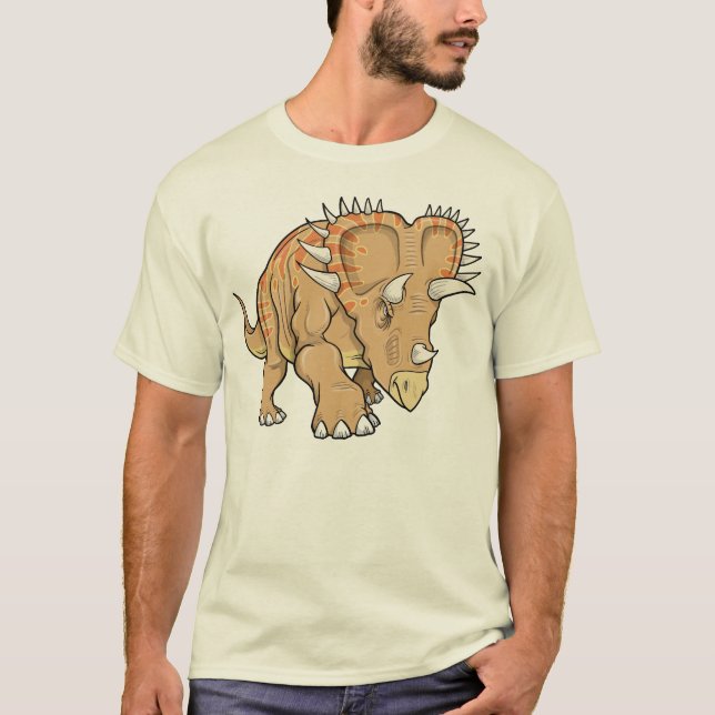 Camiseta del dinosaurio del Triceratops (Anverso)