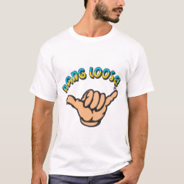Camiseta del Dios Tiki "Shaka" Hawaiano Hang Loose