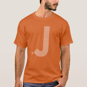 Camiseta del diseñador de la letra J (él o chica