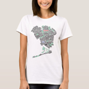 Camiseta del diseño de la tipografía del Queens