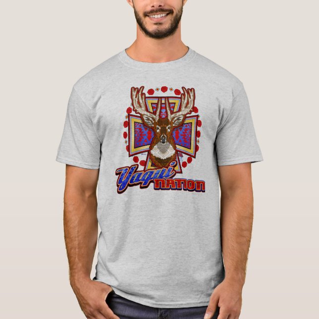 Camiseta del diseño de los ciervos de Yaqui (Anverso)