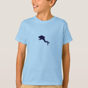 Camiseta del diseño del buceador de los muchachos