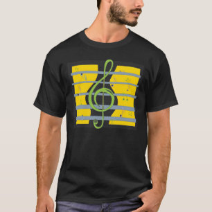 Camiseta del diseño del tema de la música