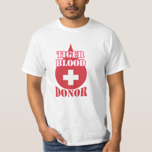 Camiseta del DONANTE de SANGRE del TIGRE