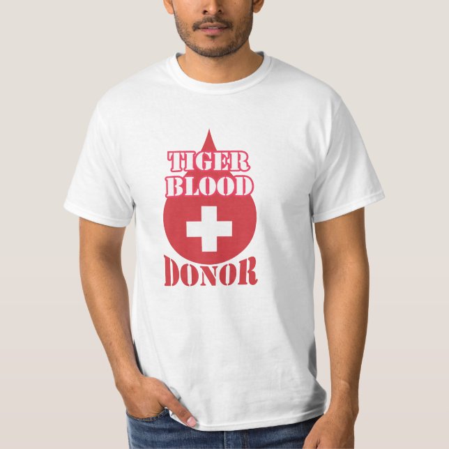 Camiseta del DONANTE de SANGRE del TIGRE (Anverso)