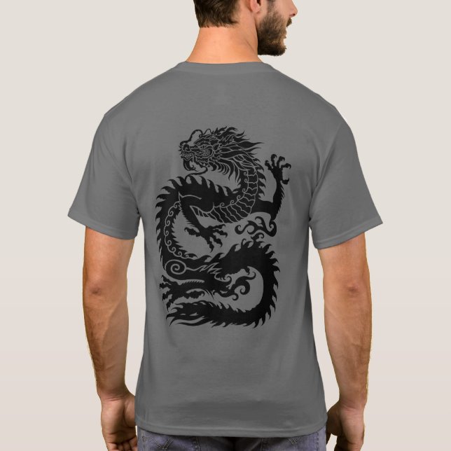 Camiseta del dragón chino tradicional (Reverso)
