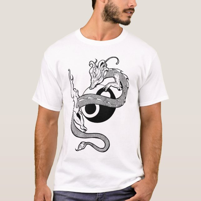 Camiseta del dragón de Yin-Yang (Anverso)