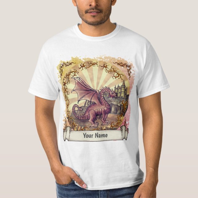 Camiseta del dragón del castillo Sepia (Anverso)