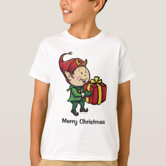 Camiseta del duende del navidad de los muchachos