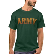 Camiseta del ejército de EE. UU. con "EJÉRCITO" en