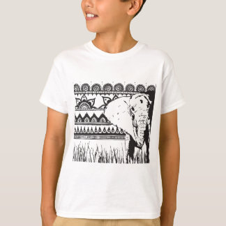 Camiseta del elefante del algodón de los niños
