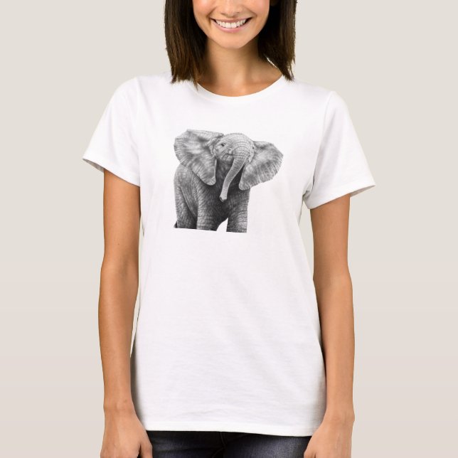 Camiseta del elefante del bebé (Anverso)