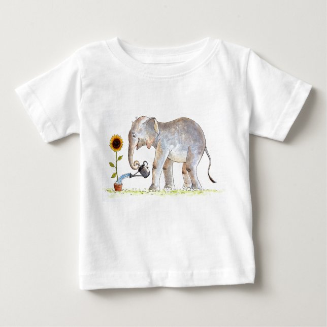 Camiseta del elefante del bebé (Anverso)