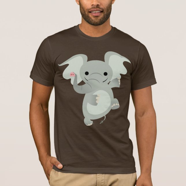 Camiseta del elefante del dibujo animado del baile (Anverso)