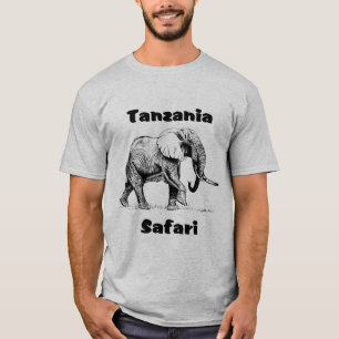 Camiseta del elefante del safari de Tanzania