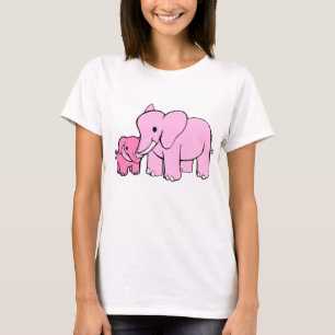 Camiseta del elefante (rosa)
