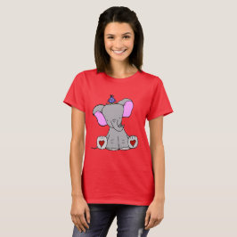 Camiseta del elefante y del pájaro del bebé