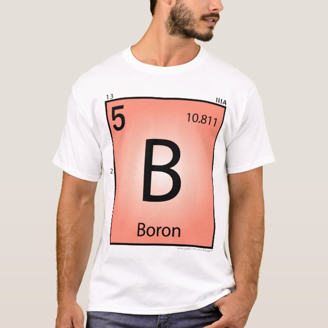 Camiseta del elemento del boro (b) - frente (Anverso)