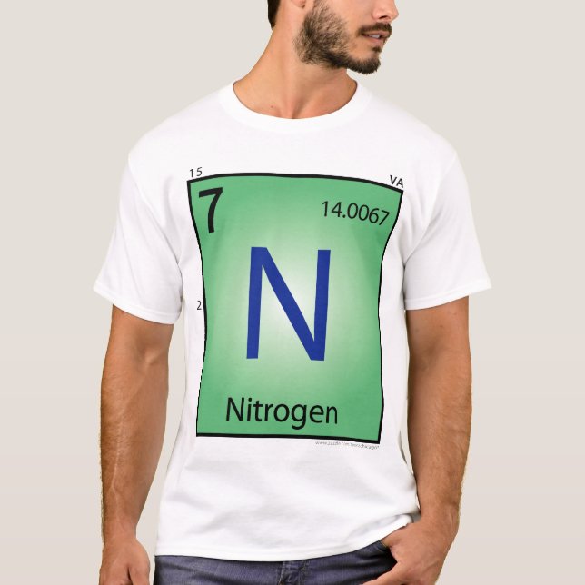 Camiseta del elemento del nitrógeno (n) - frente (Anverso)