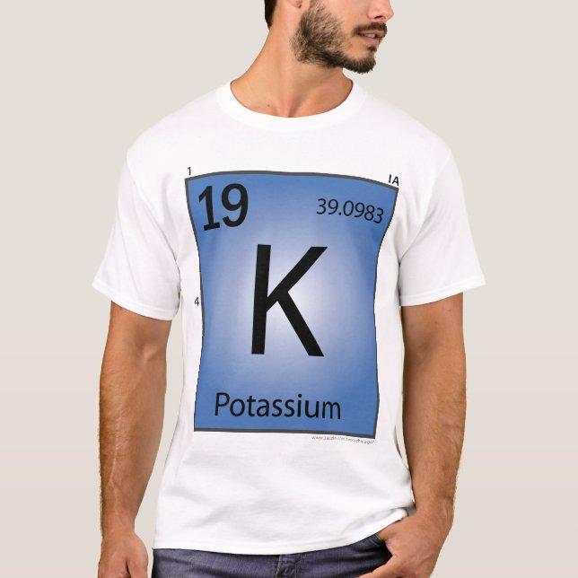 Camiseta del elemento del potasio (k) - frente (Anverso)